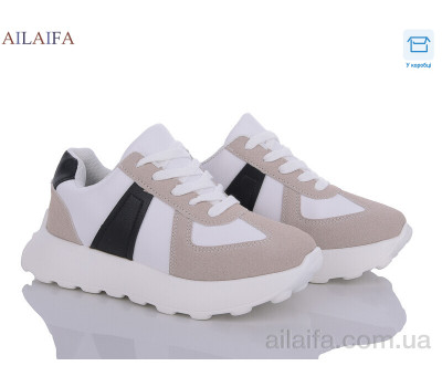 Кроссовки Ailaifa 2395-2 white-black піна